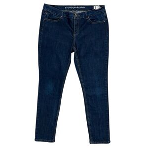 I Jeans by Buffalo Skinny Jeans Womens  14 Petite Stretch Blue Denim